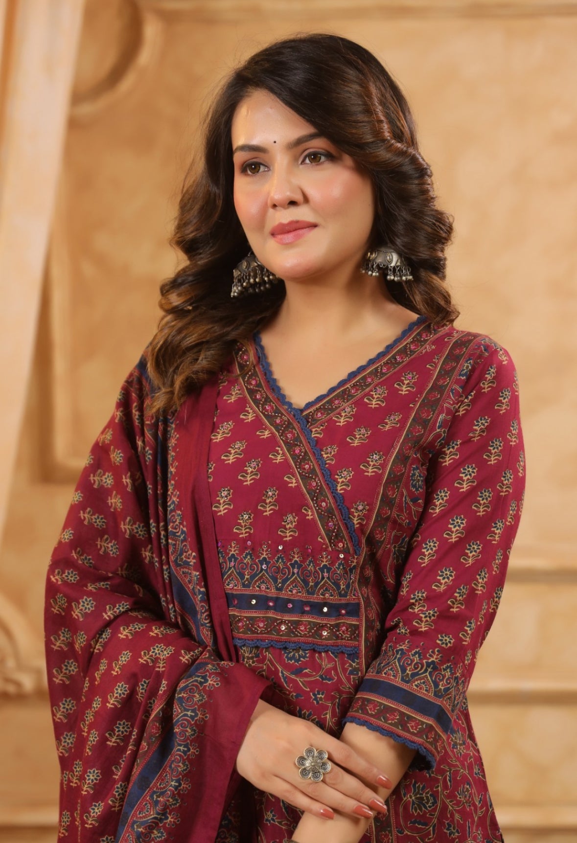 Hand-Printed Cotton Shalwar – 3 Piece Set